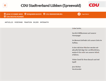 Tablet Screenshot of cdu-luebben.de